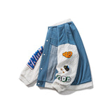 Baby Blue Varsity Jacket Spring Jacket Fashion Stitching Baseball Young Men's Jacket