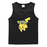 Children Pokemon Pikachu T Shirt Sweat-Absorbent Cotton Vest
