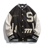 Vintage Letterman Jacket Fall Men's Jackets Baseball Uniform Hip Hop PU Leather Couple Coat