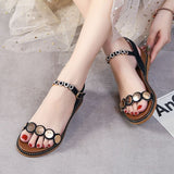 Nude Block Heel Peep Toe Simple Sandals Low Heel Sandals