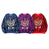 Shark Print Sweatshirts Spring And Autumn Shark Head Camouflage Pullover Sweater Thin Men And Women