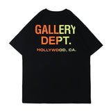 Gallery Dept Men's Spring/Summer Printed Oversize Short-Sleeved T-shirt for Men and Women