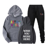 Travis Scott Astroworld Hoodie & Pant 2 Piece Set Men's and Women's Hoodie Leisure Sports