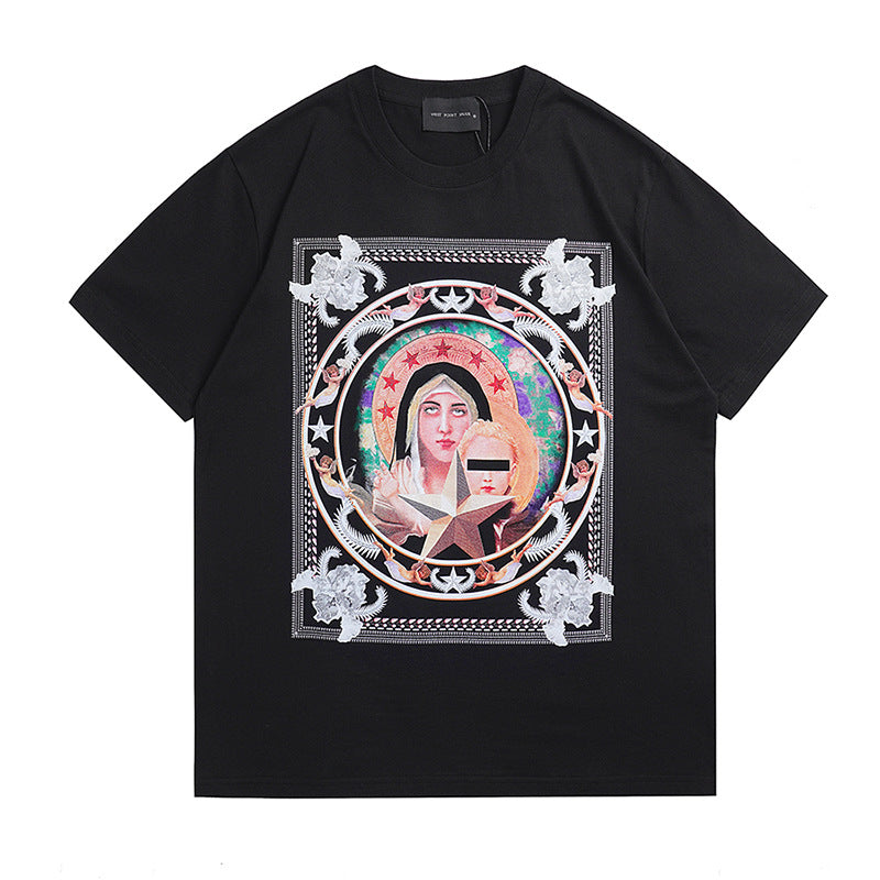 GVC Shorts Angel Pattern Short Sleeve Loose Men