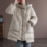 Women Winter Coats Puffer Jacket Down Coat Autumn and Winter Light White Duck Down Hooded Down Jacket Women