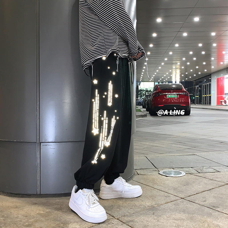 Men Pants Men's Autumn Loose Track Pants Autumn and Winter Leisure Trousers