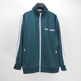 Palm Angels Sweatshirts Angel Black and White Striped Stand Collar Jacket Men's Sports Jacket