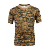 Tactics Style T Shirt for Men Summer Camouflage T-shirt Military Outdoor Sports Short Sleeve