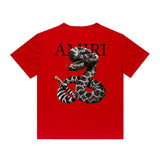 Amiri T Shirt Printed Casual Hip Hop round Neck Short Sleeve T-shirt