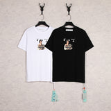 off Casual Loose Large Size Cartoon Printed Short Sleeve Men Couple T-shirt Women t shirt