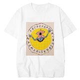 Stranger Things T Shirt White round Neck Short Sleeve Digital Printing