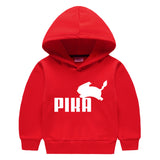 Children Pokemon Pikachu Hoodie Fleece Long Sleeve T-shirt