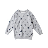 Children Boy Hoodie Spring and Autumn Long-Sleeved Sweater Printed Terry