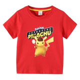 Children Pokemon Pikachu T Shirt Summer Clothing Short Sleeve T-shirt Leisure Sports