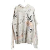 Saint Michael Hoodie Hand Painted Graffiti Vintage Distressed Destroyed Fleece Hooded