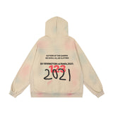 Rrr123 Hoodie Loose Distressed Contrast Color Hoodie for Men and Women