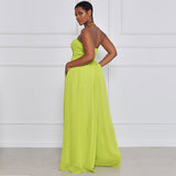 Wide Leg Summer Chiffon High Waist Jumpsuit Pants Women's Jumpsuit Summer Jumpsuit