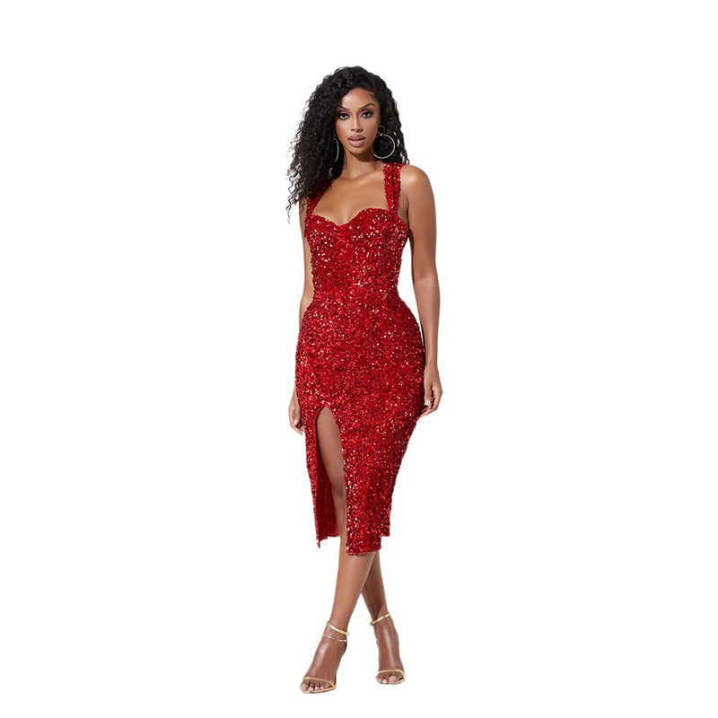 Daisy Buchanan Dress Hip Spaghetti Straps Women's Dress