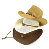 Straw Cowboy Hats Men and Women Outdoor Travel Seaside Beach Hat