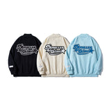 Baby Blue Varsity Jacket Retro Hip Hop Baseball Uniform Jacket Men and Women