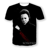 Michael Myers T Shirt Summer Printed round Neck Men's Short Sleeve