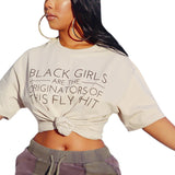 Maddy Euphoria Outfits Women's Spring Loose Letter Print Sports Casual Top