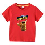 Children Pokemon Pikachu T Shirt Summer Cotton Short-Sleeved T-shirt Sports