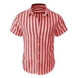 Men Beach T Shirts Beach Shirt Men's Short Sleeve Shirt