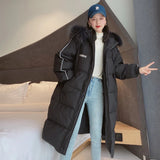 Women Winter Coats Puffer Jacket Down Coat Hooded Down Jacket Female Winter Luminous White Duck Down Mid-Length