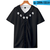 Baggy Baseball Jersey Digital Printing Thin Short Sleeve Baseball Uniform