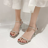 Nude Block Heel Peep Toe Sandals
