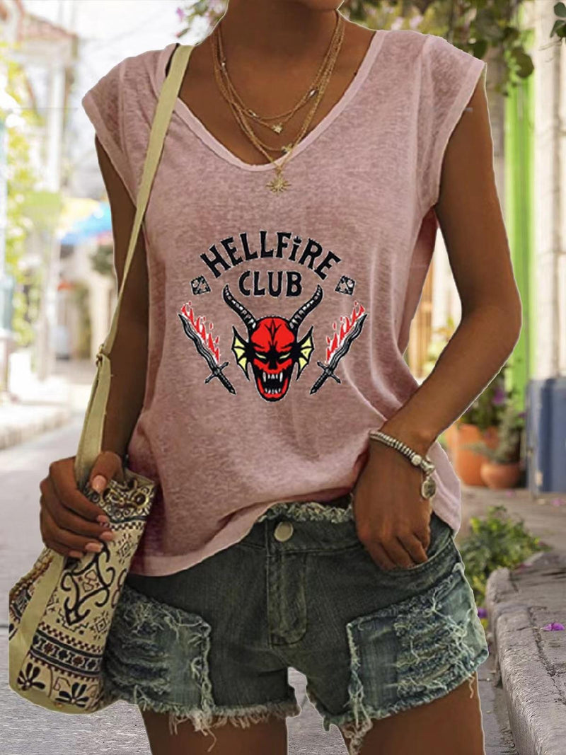 Stranger Things Hellfire Club Vest Hellfire Club T-shirt Cosplay
