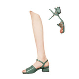Nude Block Heel Peep Toe Sandals