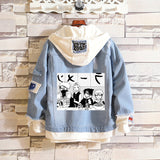 Comic Denim Jacket Spring and Autumn Men and Women Fashion Denim Jacket