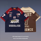 Baggy Baseball Jersey Retro Hip Hop Short Sleeve T-shirt Men Sports T-shirt