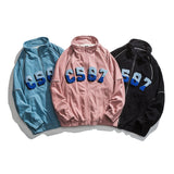 Black Varsity Jacket Autumn Loose Mid-Length Top Zipper Dimensional Patch Pocket Teen Jacket Men