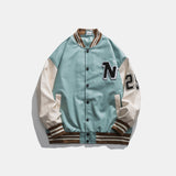 Orange Varsity Jacket Spring and Autumn Embroidered Leather Jacket Youth Men's Clothing Sports Baseball Clothing Jacket