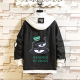 Comic Denim Jacket Hooded Men's and Women's Coats Top