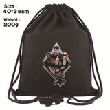 Stranger Things Hellfire Club Handbag Travel Backpack Outdoor Large Capacity Portable Drawstring Backpack Drawstring Bag
