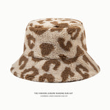 Leopard Fur Hat Bucket Hat