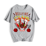 Stranger Things Hellfire Club T Shirt Fashion Loose T-shirt Short Sleeve