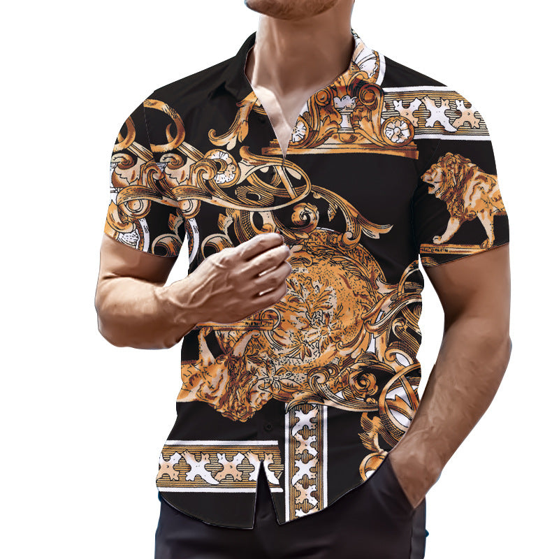 Men Beach T Shirts Summer Casual Loose Shirt Men