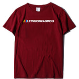 Let's Go Brandon T Shirt Letter Print Short-Sleeve T-shirt Bottoming Shirt