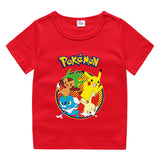 Children Pokemon Pikachu T Shirt Cotton T-shirt Casual Sports Cute