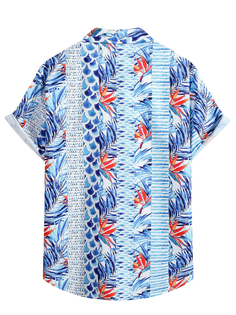 Men Hawaii Shirts Men's Casual Shirt Summer Short Sleeve Shirt