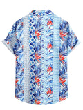 Men Hawaii Shirts Men's Casual Shirt Summer Short Sleeve Shirt