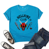 Hellfire Club Shirt Printed Top Short Sleeve Summer