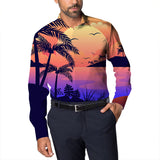 Men Beach T Shirts Spring Men's Cool Long Sleeve Shirt