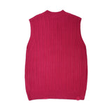 Men Sweater Vest BF Idle Style Embroidered Knitwear Vest Men's Loose V-neck Sweater Vest Coat