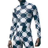 Rave Outfits Mens Shorts 2 Piece Set Long Sleeve Stretch-Fit T-shirt Shorts Casual Men